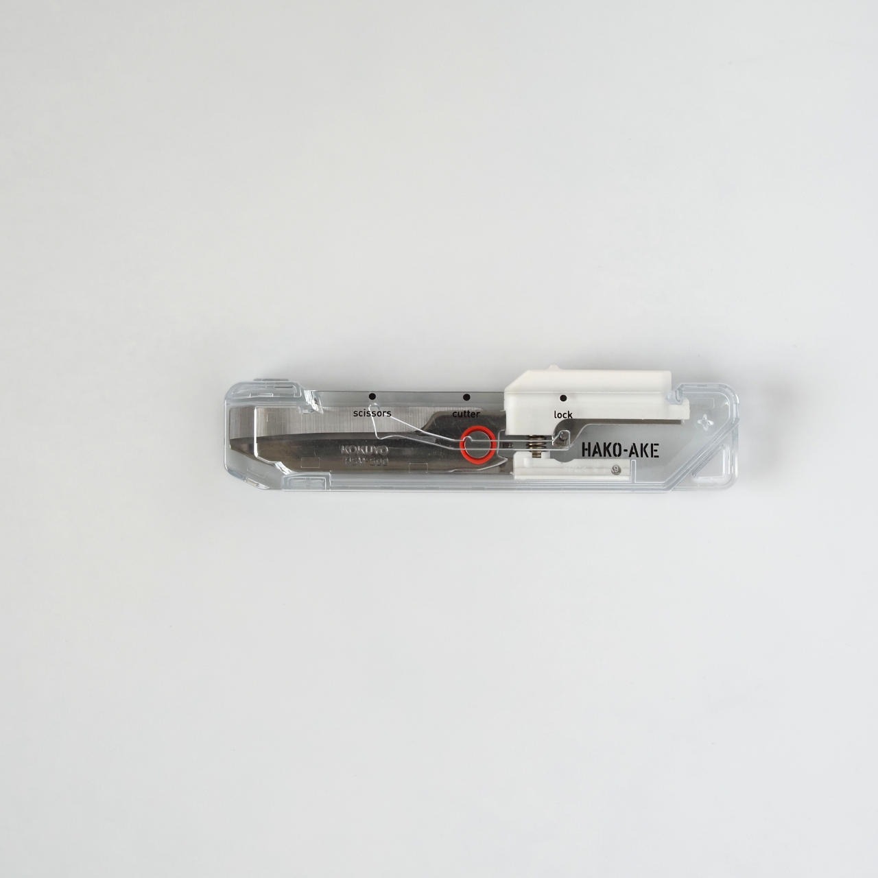 KOKUYO TRANSPARENT MECHANISM 2way携帯ハサミ ハコアケ