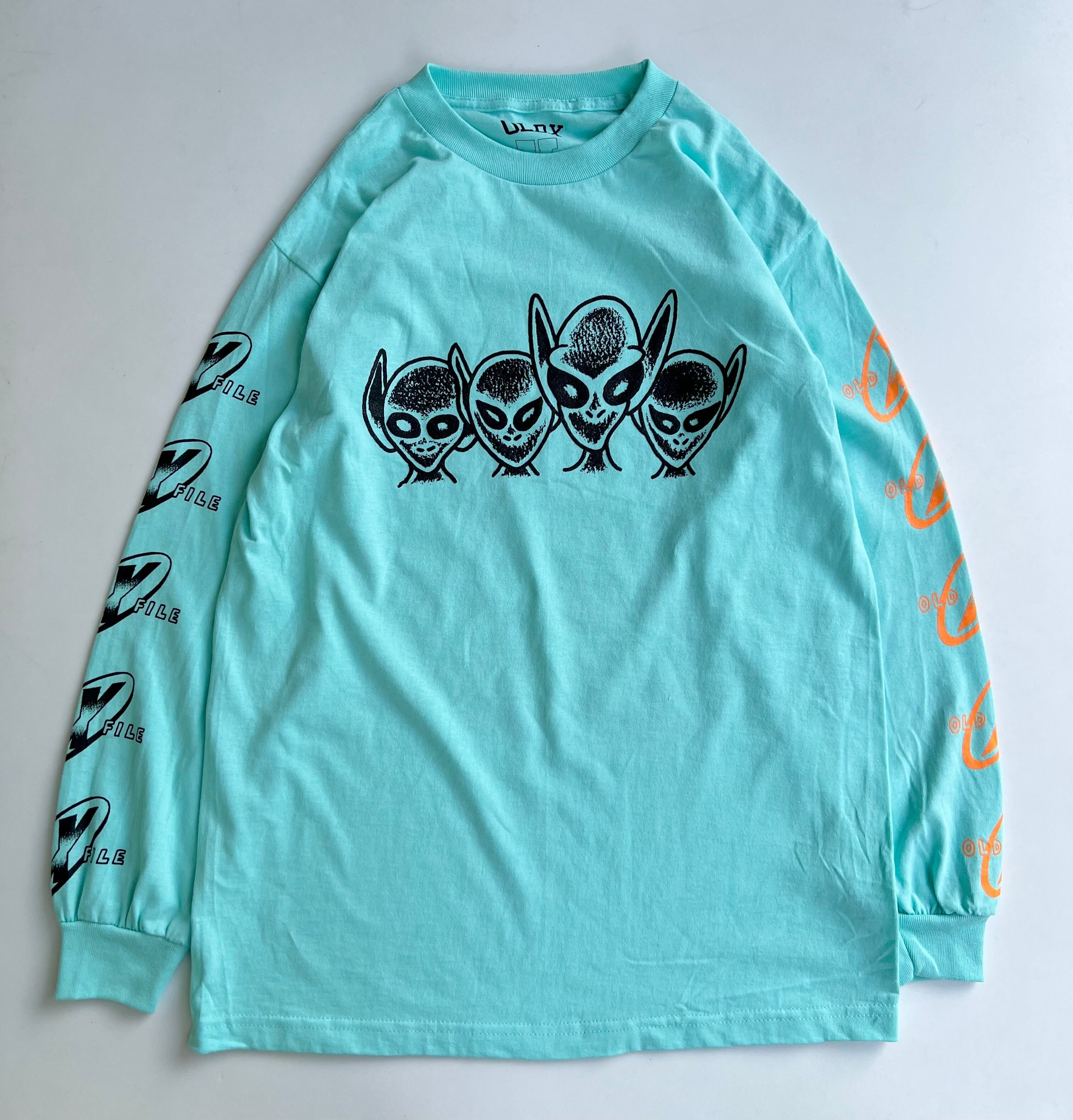 OLDXFILE longsleeve T-shirts (artwork by UE)MINT BLUE | OLDX