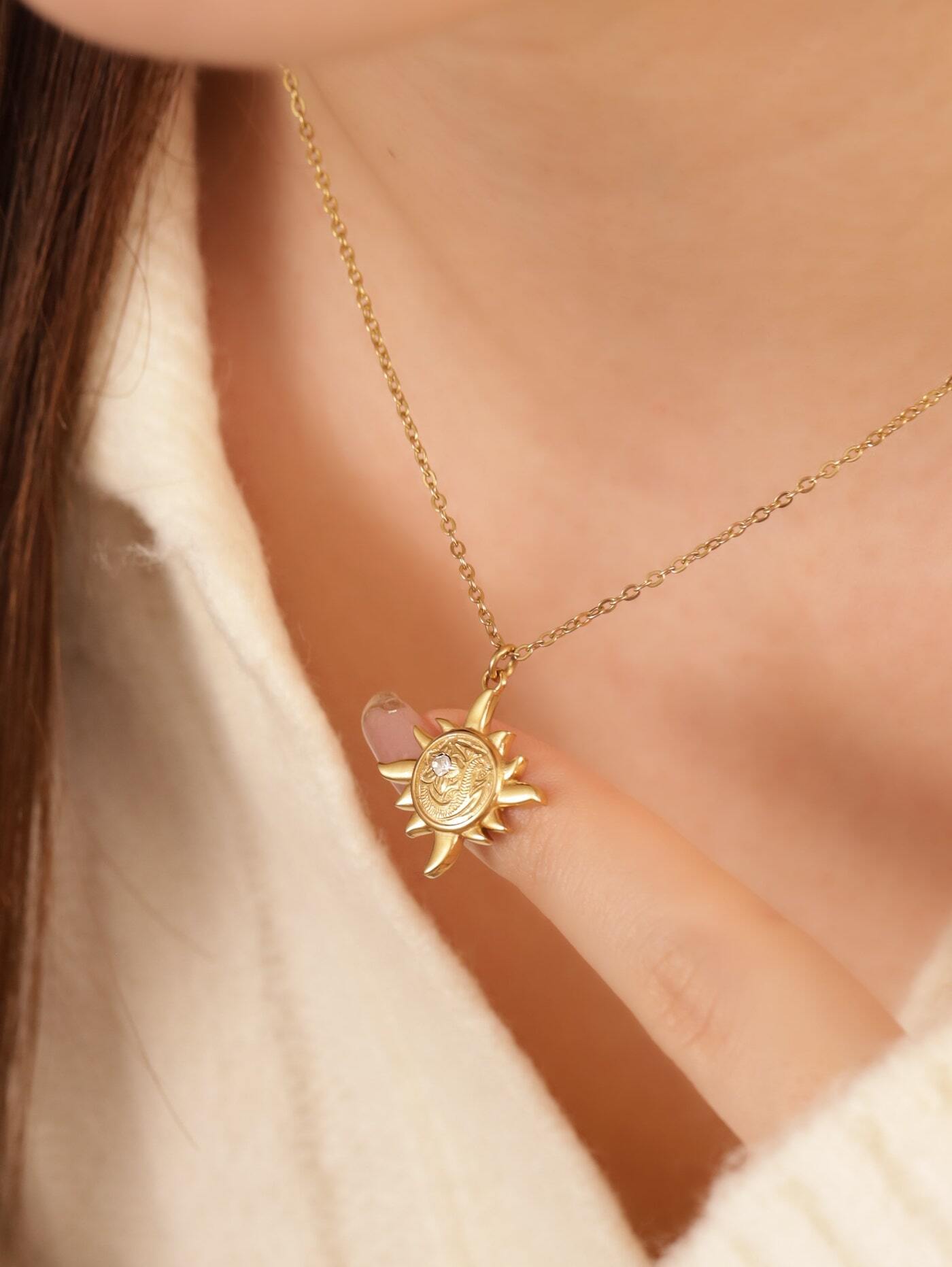 316L hawaiian sun necklace #n50 | rani