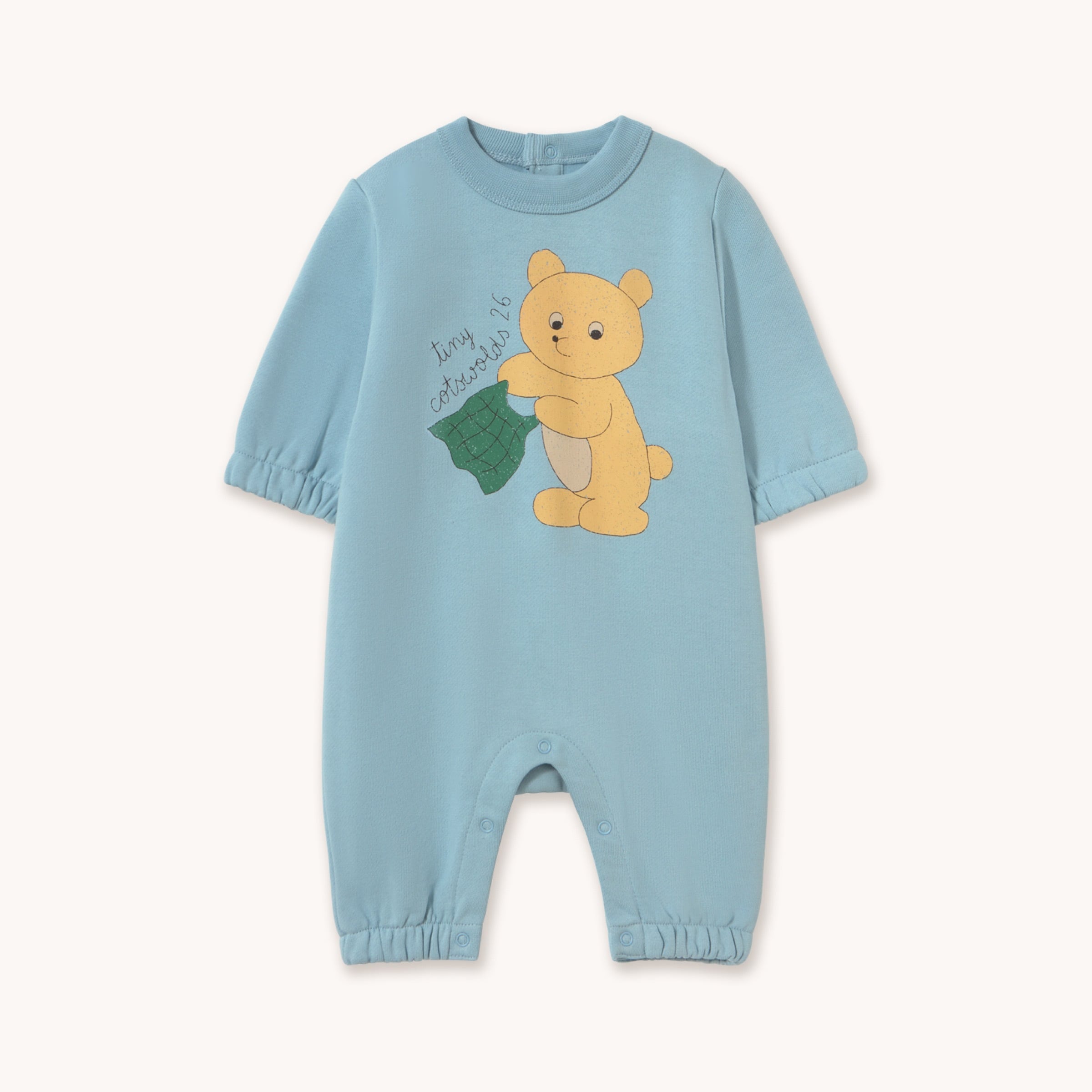 【DROP2】TINYCOTTONS / BEAR GRAPHIC ONE-PIECE - denim blue