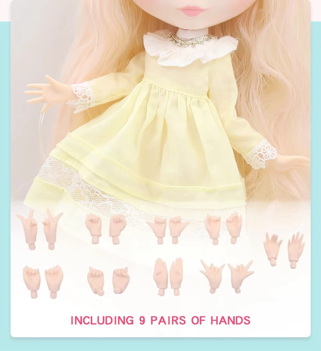 アイシードールカスタム❤︎シャンパンゴールド❤︎ アイシードール ブライス カスタムドール カスタムハンドパーツ セット