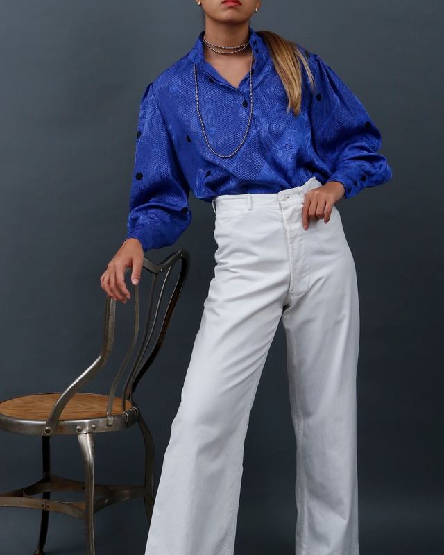 1990's Louis Feraud / Geometric Pattern Blouse