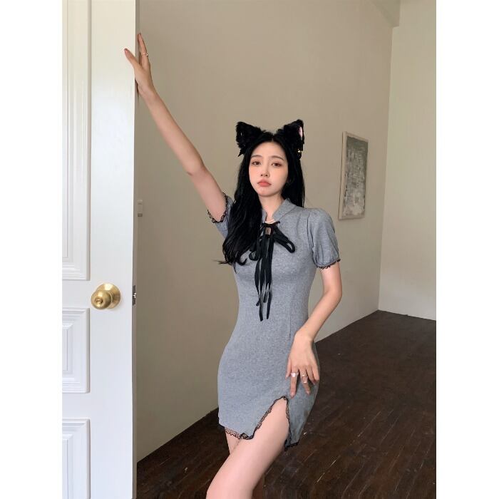 ドレス スカート サマースタンダードウェストショートAライン レトロ 夏物 モンロー85944161355