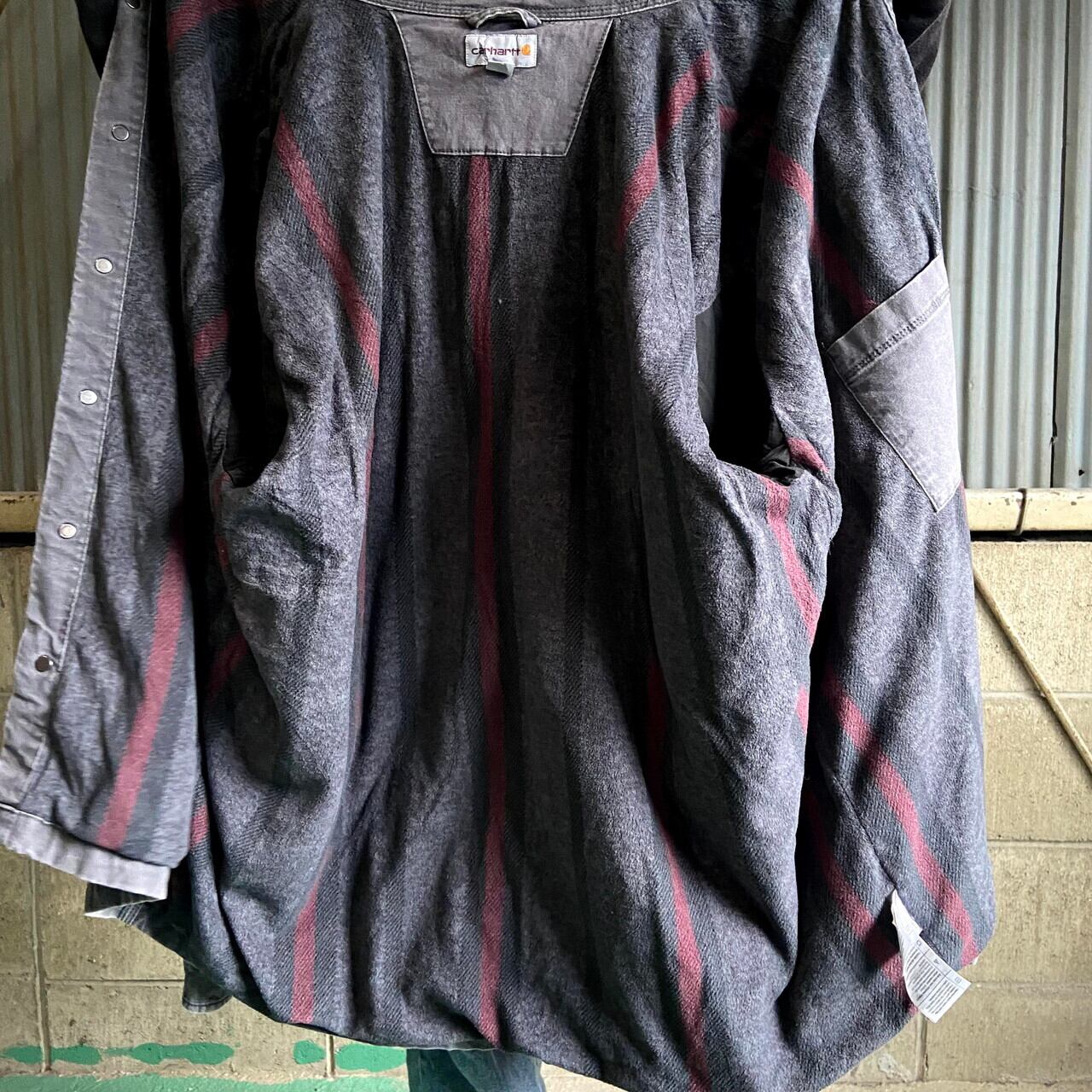 ビッグサイズ カーハート ダック地 ワークシャツジャケット メンズ2XL