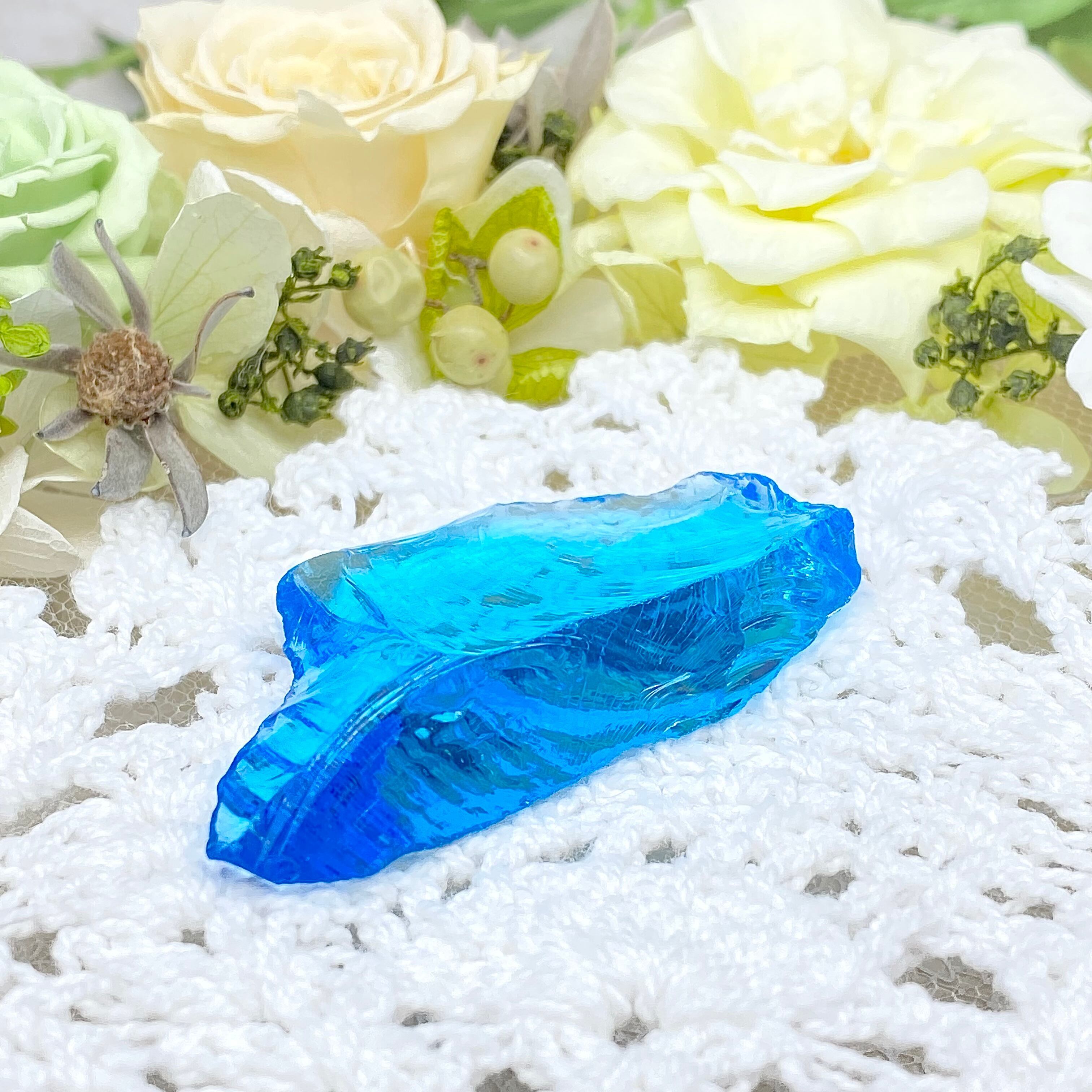 《在庫残少》インドネシア産アンダラクリスタル原石 スカイブルー B