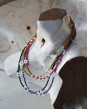 miroir beads narrow necklace 4COLOR