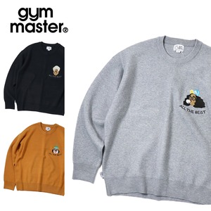 gym master ジムマスター ALL THE BEST 刺繍ジャガードニット メンズ レディース クルーネック ゆったり LOVE＆PEACE カジュアル アウトドア G821768
