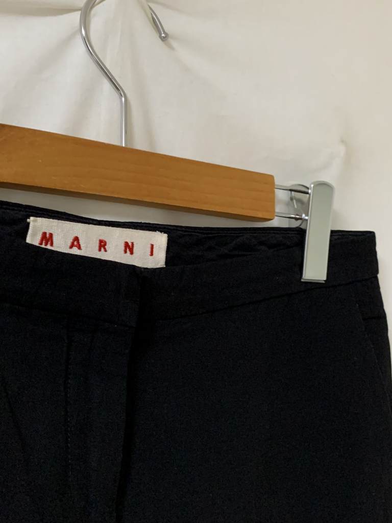 Solid Color Design Cropped Pants "MARNI"