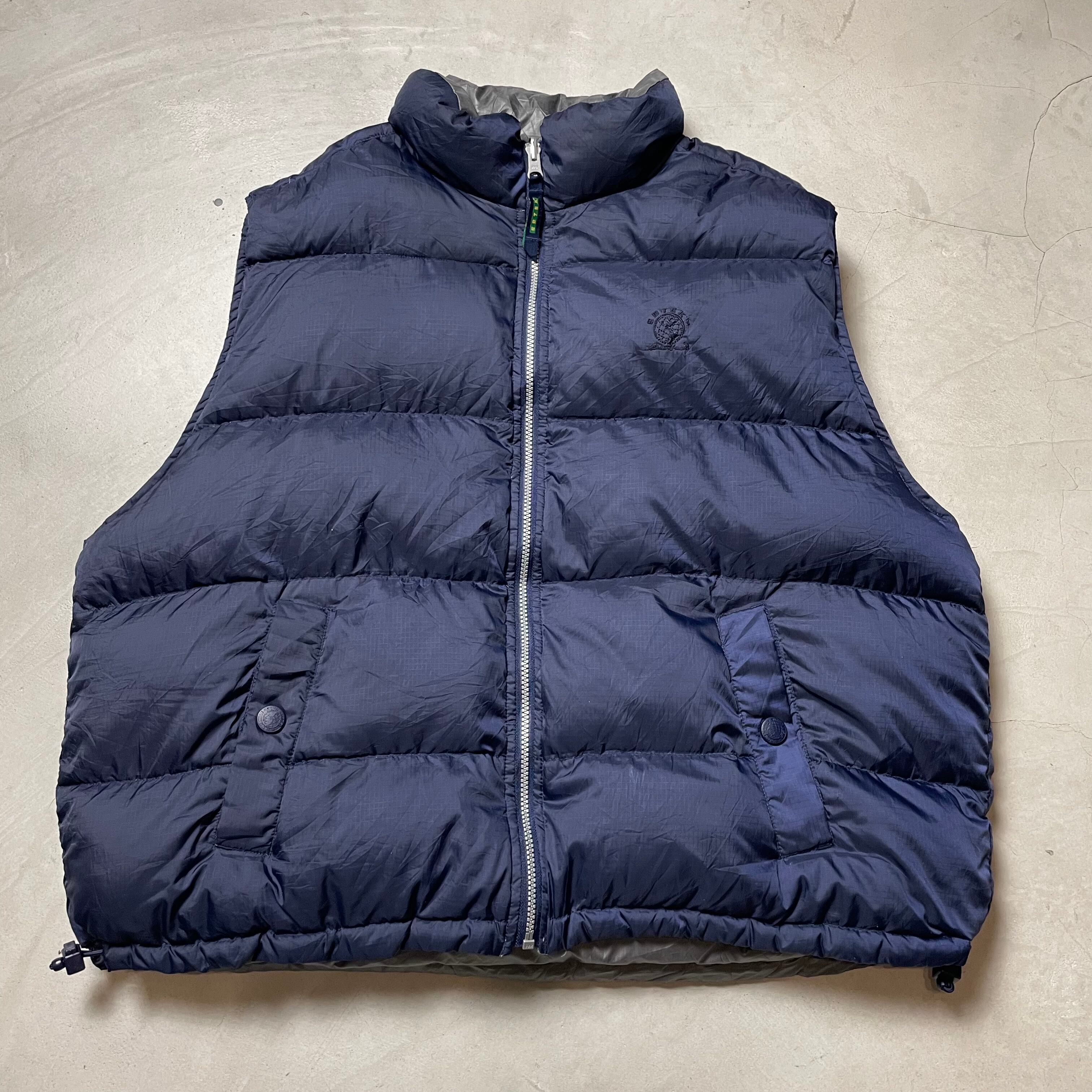 古着 90年代 エディーバウアー Eddie Bauer EBTEK リバーシブル アウトドア グースダウンベスト メンズXL 古着 90s ヴィンテージ ビンテージ ブルー 青色 大きいサイズ【ブルゾン・ジャケット】