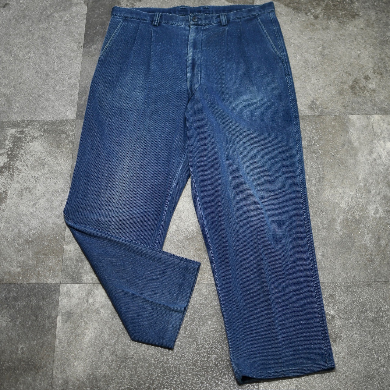 2tuck denim slacks