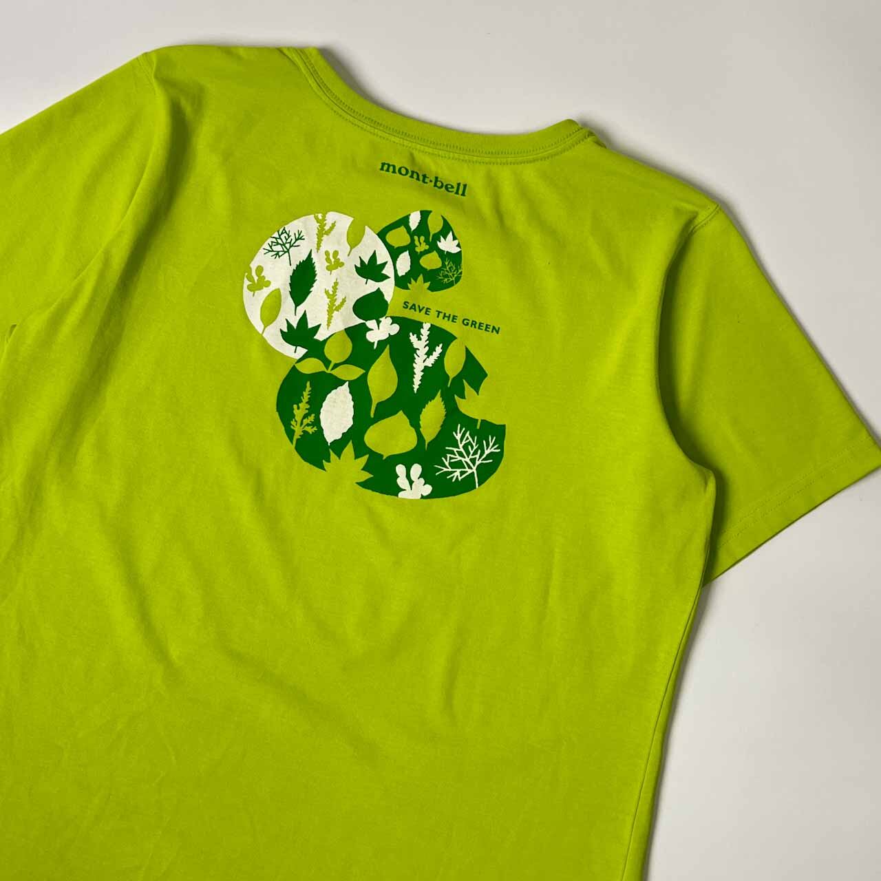 mont-bell モンベル バックプリント ボタニカル 半袖 ドライ Tシャツ