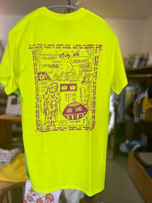 都市伝説Tee byダテユウイチ　neon yellow×purple