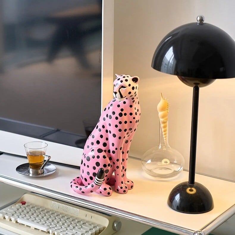 オブジェ ヒョウ 豹 レオパード ピンク おしゃれ かわいい インテリア