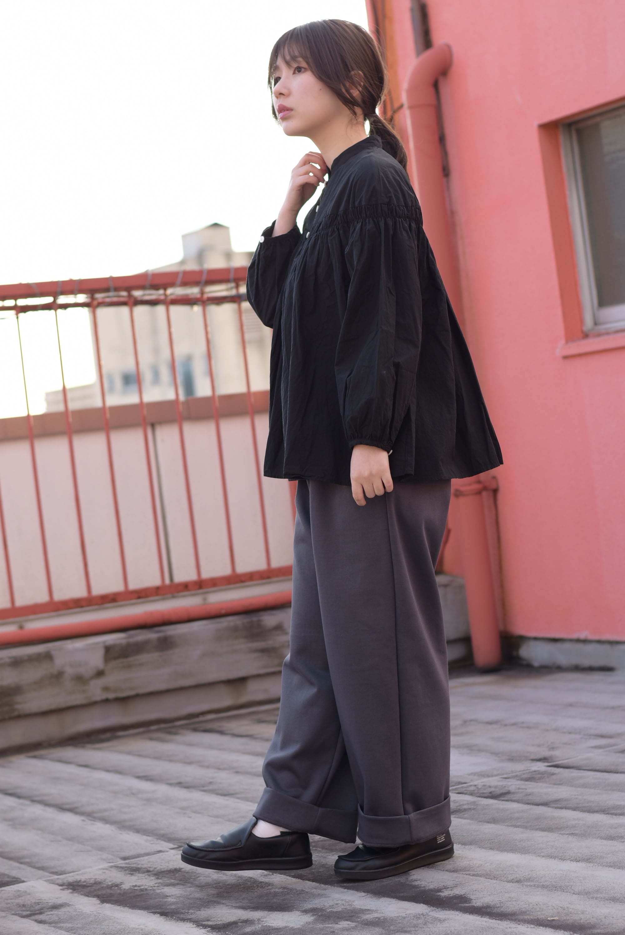 Simple Relax Wool Knit Wide Pants