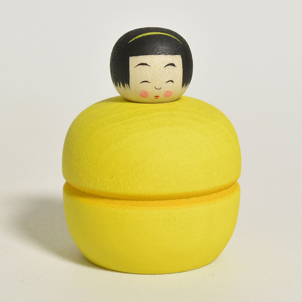 マカロンちゃんこけし 約1.5寸 約4.5cm 鈴木明 工人（作並系）#2545