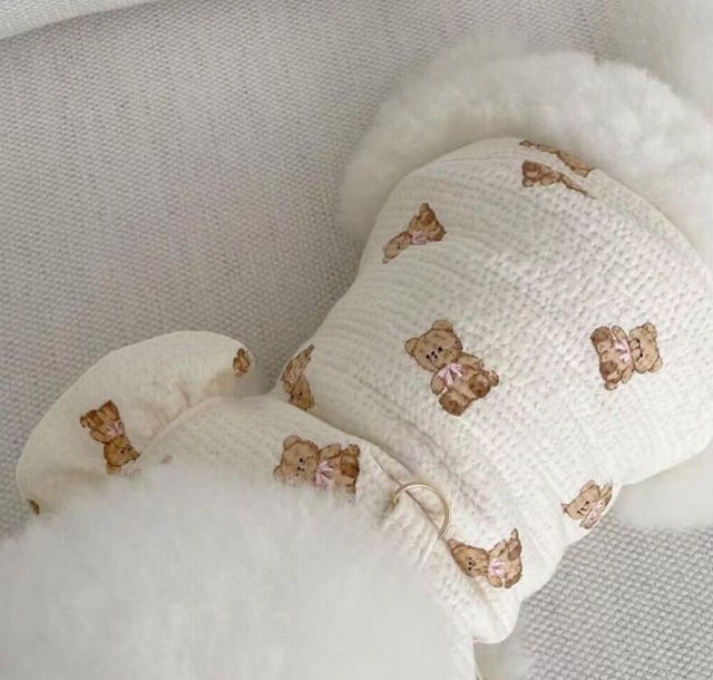 《予約》3101382 しっとりワッフルくまさんワンピ