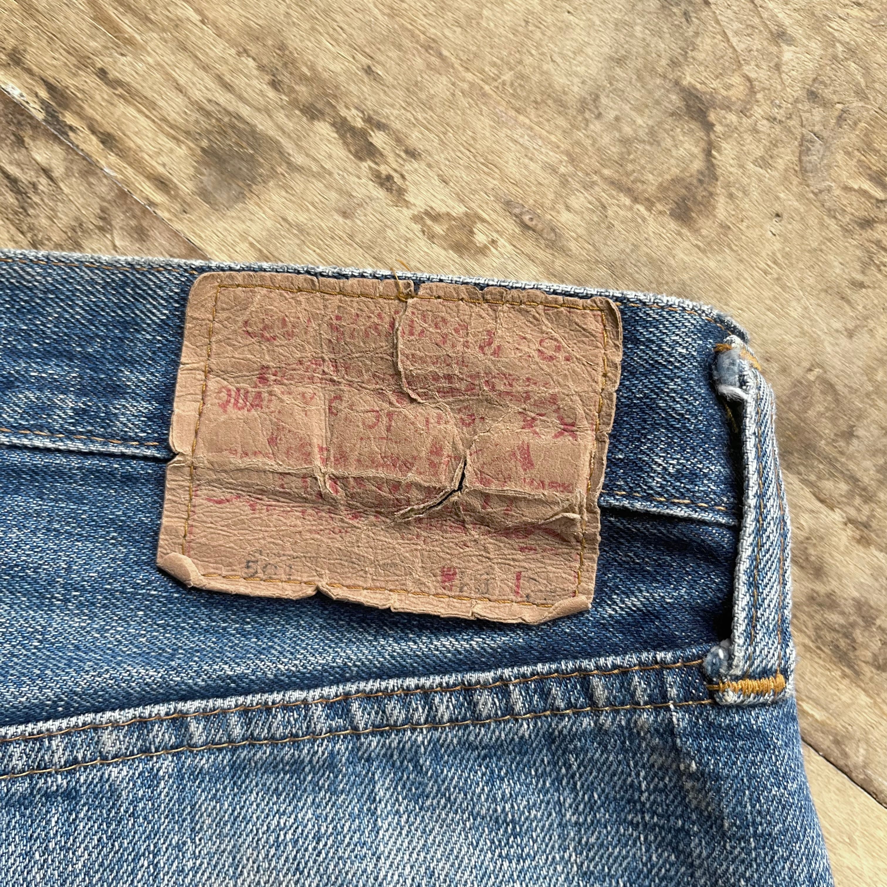 73' Levi's 501 66前期 赤耳 BORO 実寸【W27 L27】 | LITTLE GO