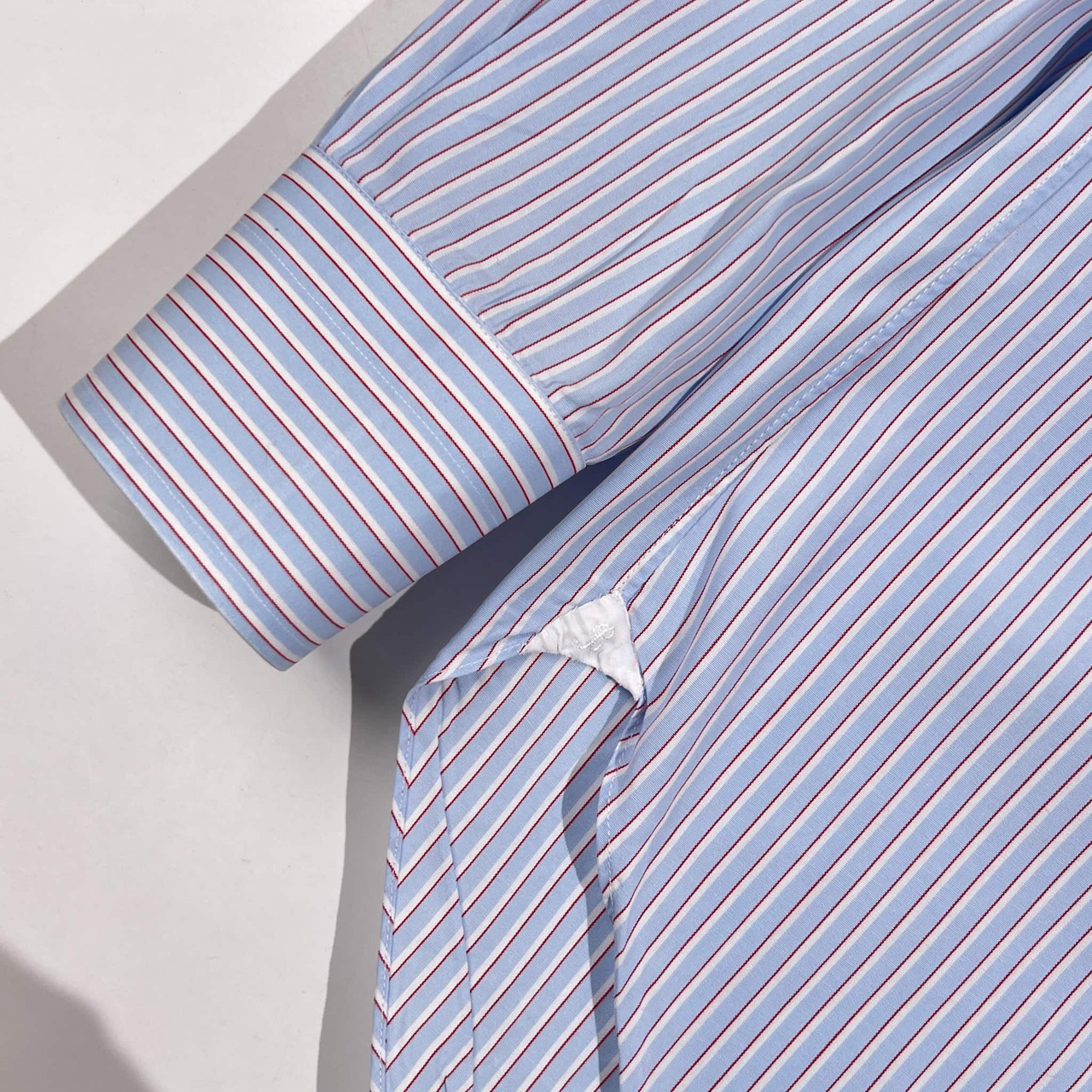 イタリア製 BARBA バルバ ストライプ柄 BD ボタンダウン 長袖 ワイシャツ ドレスシャツ 40 15 3/4 /ブルー系 メンズ