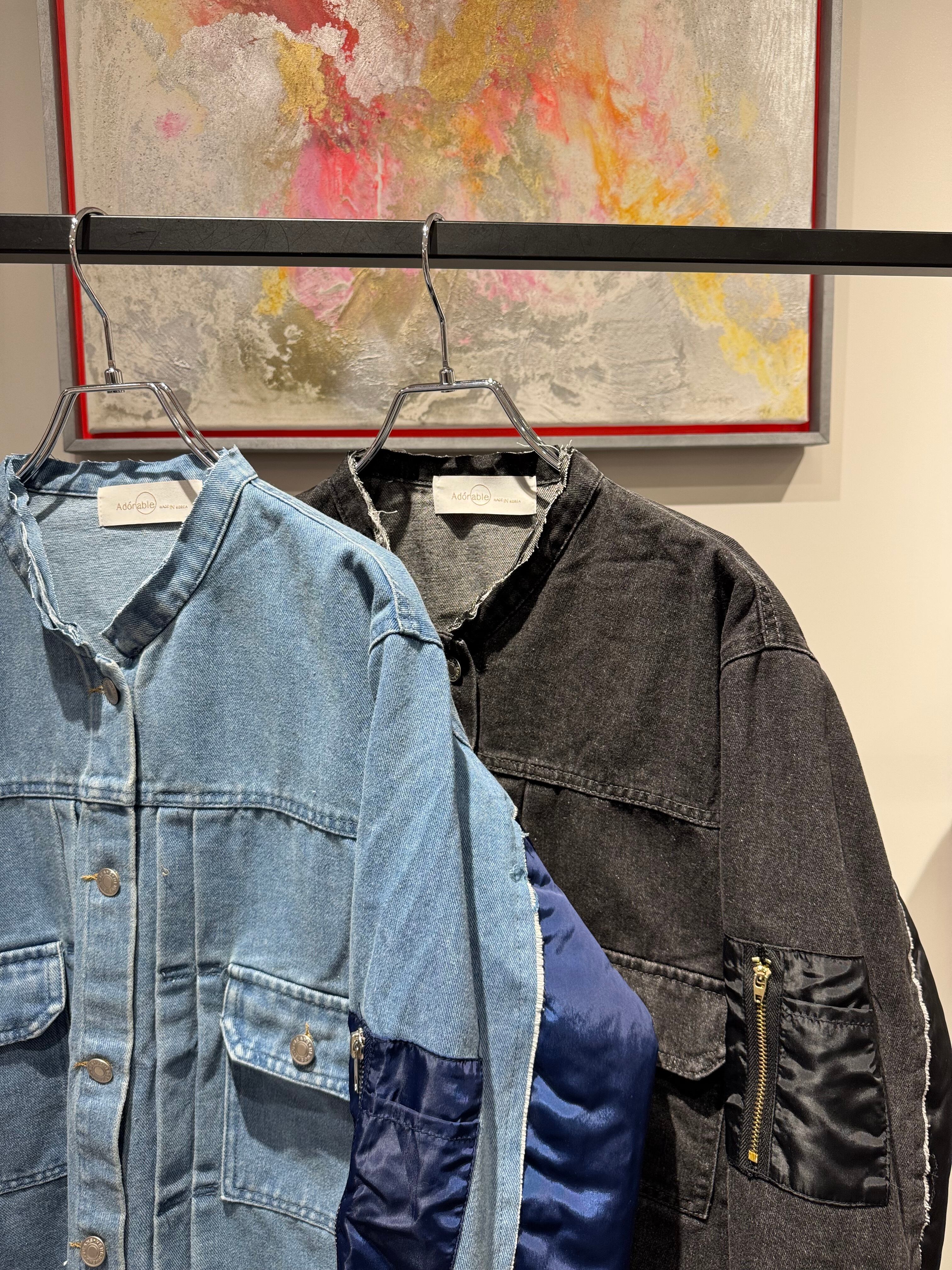 MA-1 docking denim light jacket