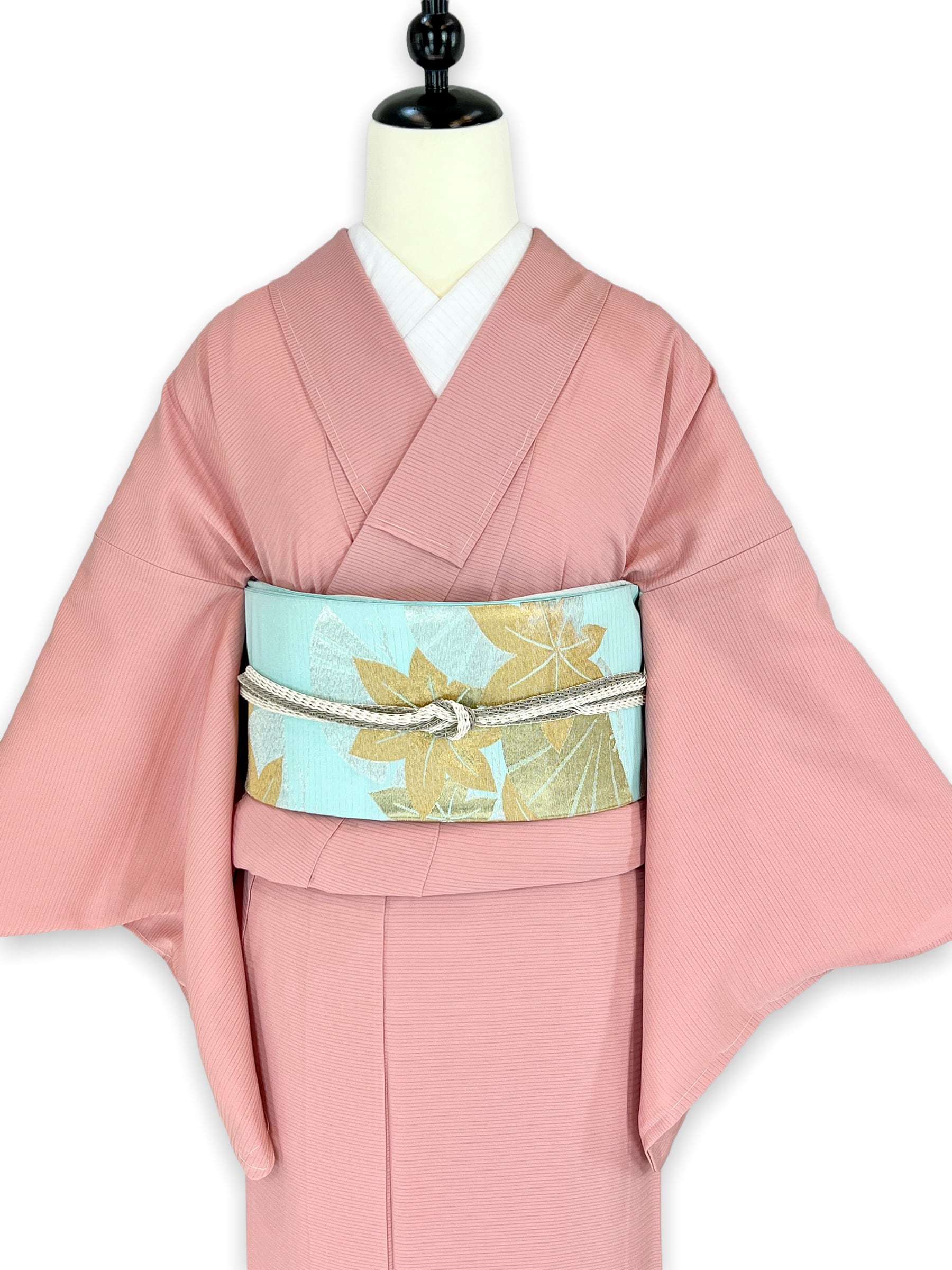 夏着物】色無地レンタル フルセット 桃色一つ紋 MSサイズ 019 夏着物】色無地レンタル フルセット 桃色一つ紋 MSサイズ 019