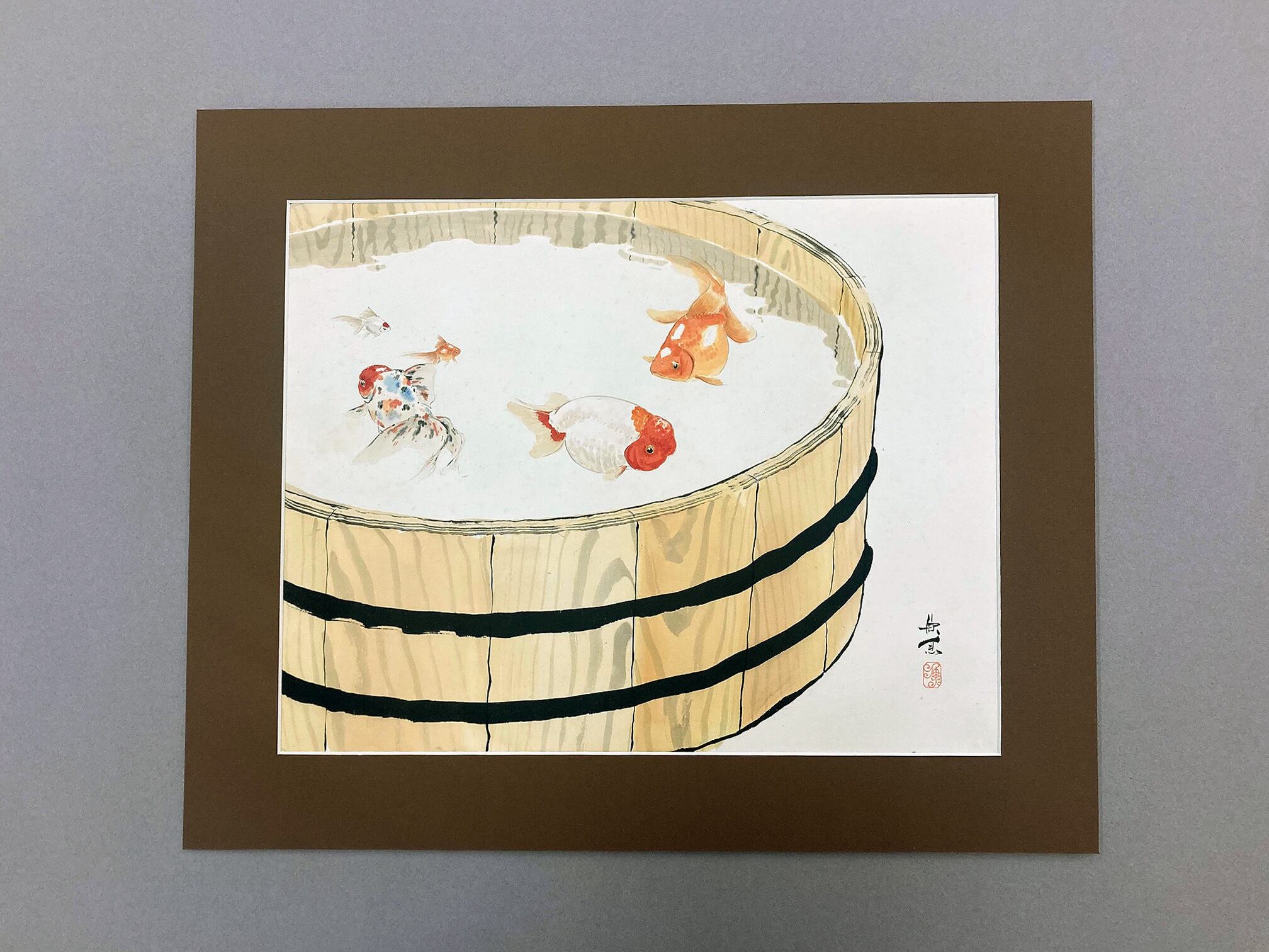 西村 欣魚「夏のひととき」墨彩画 大島画廊オリジナル額装 | 大島画廊