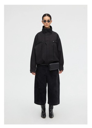 DECESOLO 25AW ルーズストライプ クロップドコーデュロイパンツ