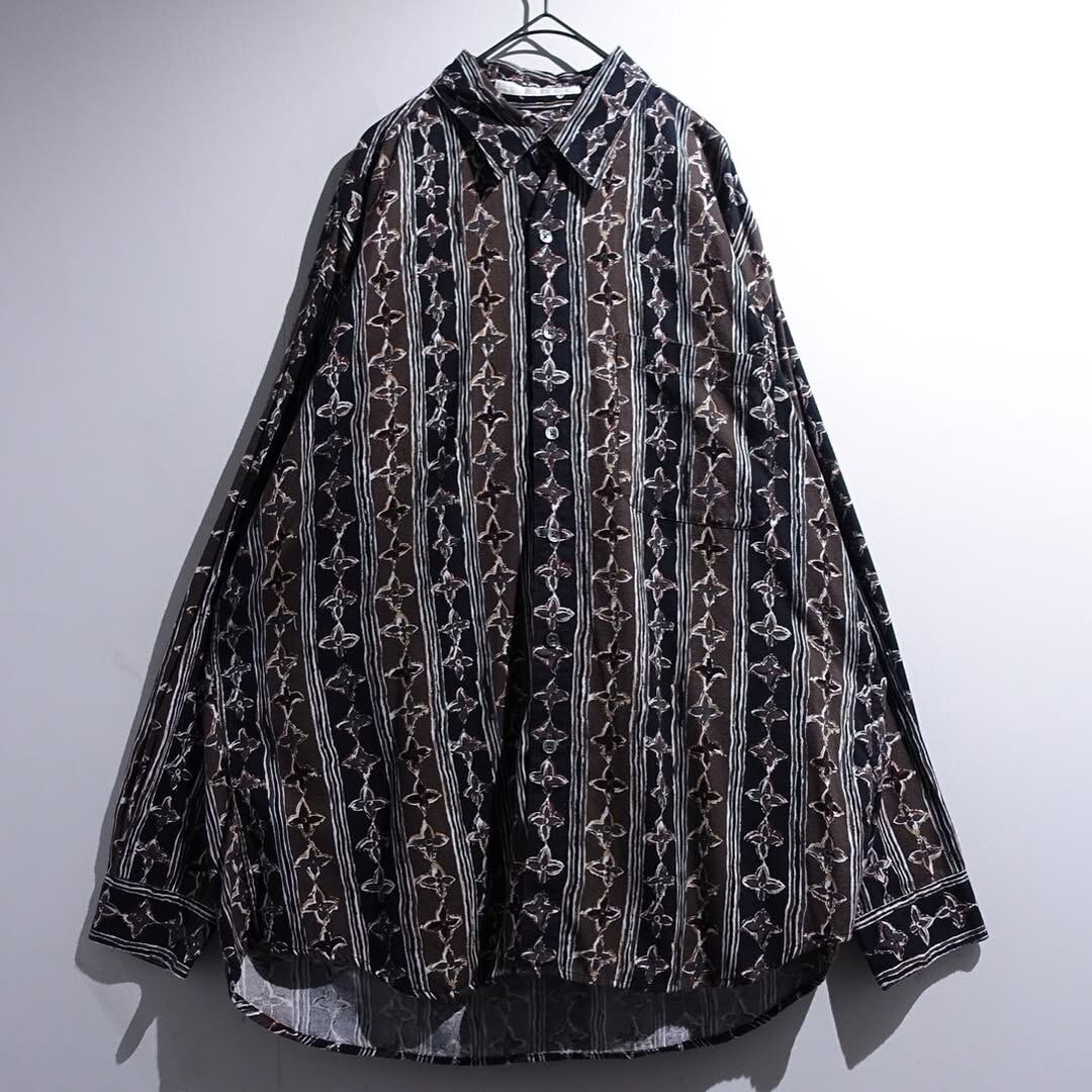 90s “PELLY ELLIS” Multicolor Geometric Stripe Flannel Shirt