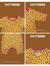 韓国子供服 / 26winter / oottbebe / ハートレオパードベビースーツ(ボンネットセット) / ベビー / 冬服 *S~M*