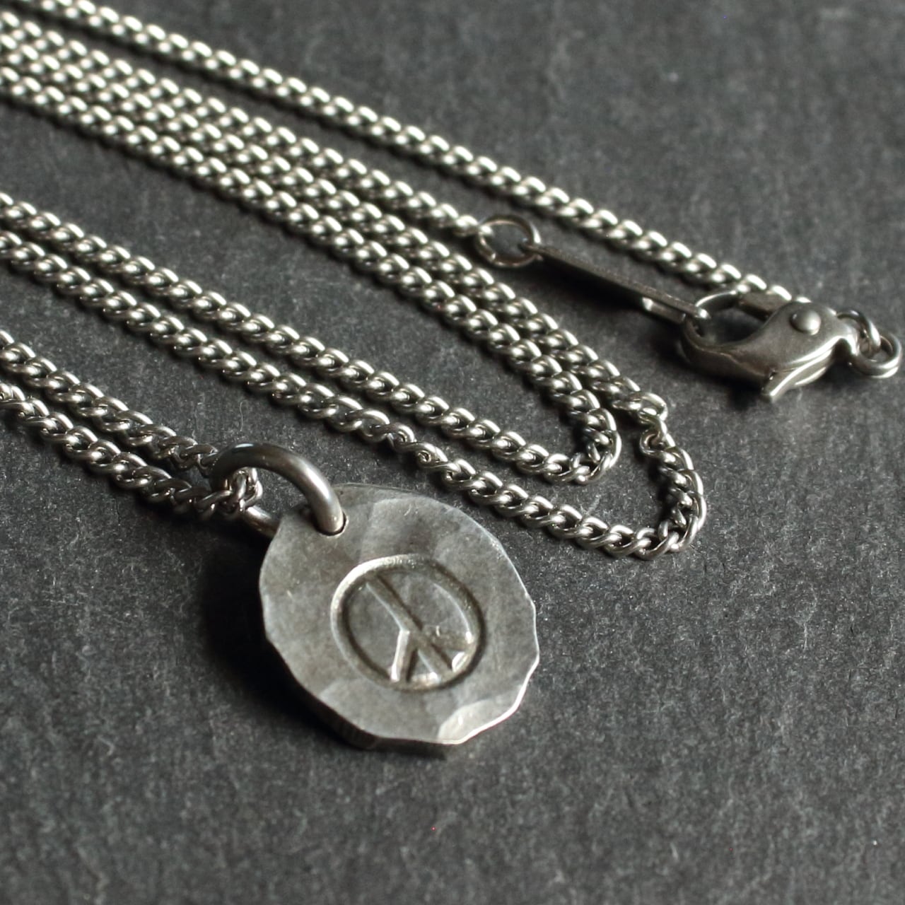 【Stamp Tin Necklace #Peace】