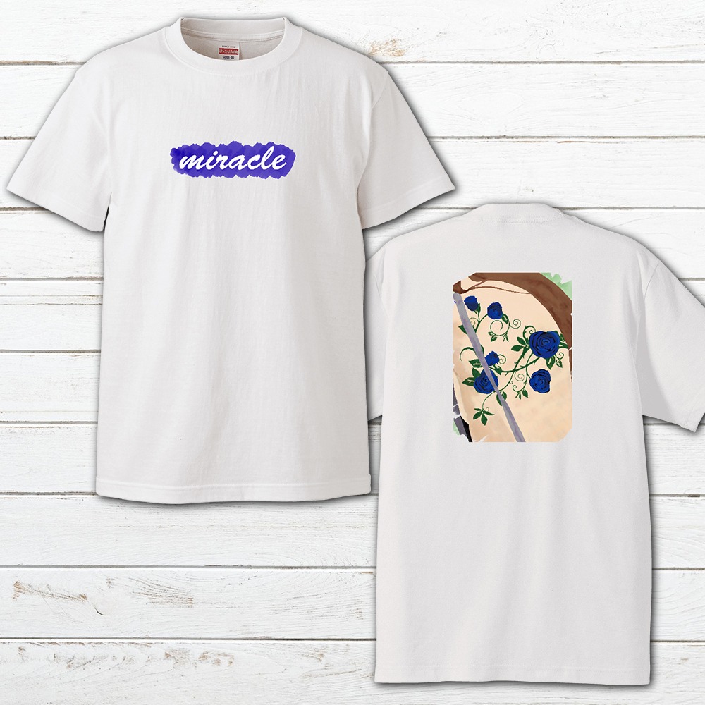 Tシャツ 可愛い女の子 イラスト おしゃれ 後ろ姿 レディース メンズ 白 綺麗 セクシー 個性的 おすすめ イラストレーター 絵師 半袖シャツ タイトル Miracle 作 んごミック C 3 イラストレーター クリエイター Youtuber グッズ 人気 通販 Iphoneケース スマホケース