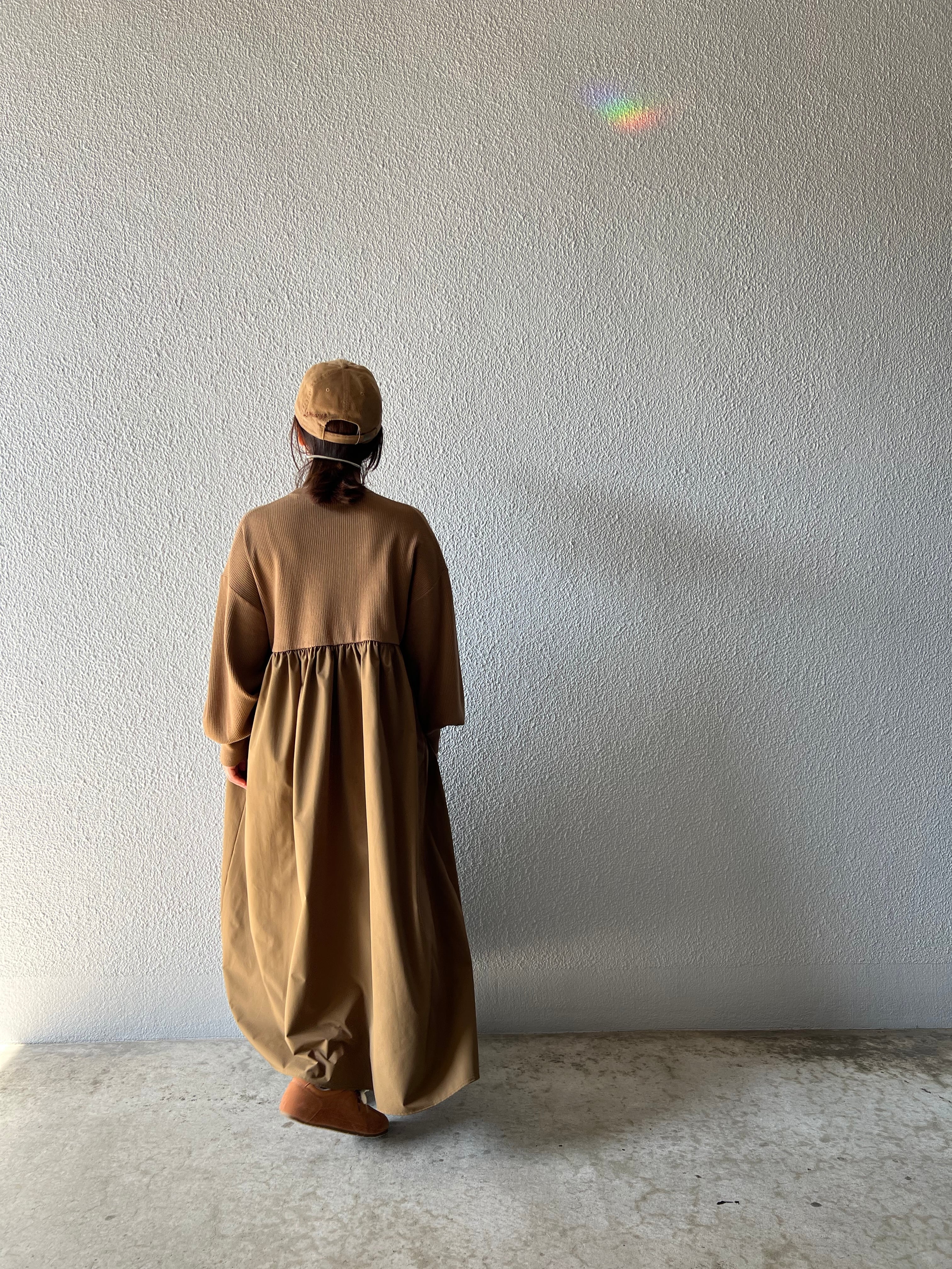 【PASSIONE】異素材ドッキングワンピース 546102