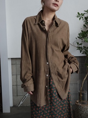 <vintage>suede over shirt