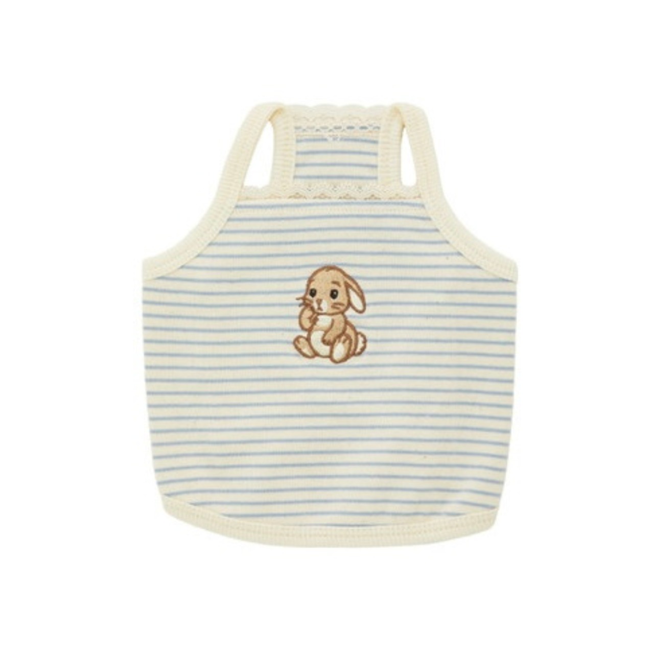 【予約】[ thesallyslaw ] Bunny Top｜Blue Milk Stripe - 7