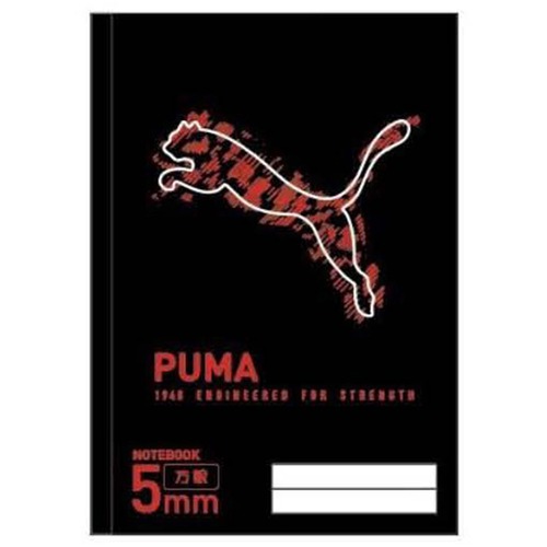 【ロット販売】【10入】PUMA5mm方眼ノート PM443BK(8733816)