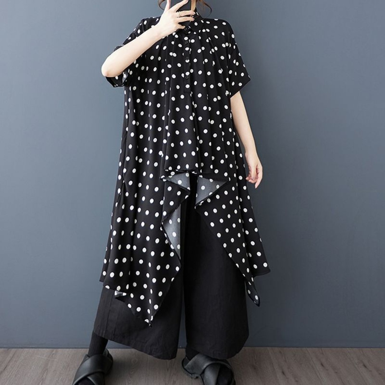 イレギュラーヘム チュニックシャツ  30102