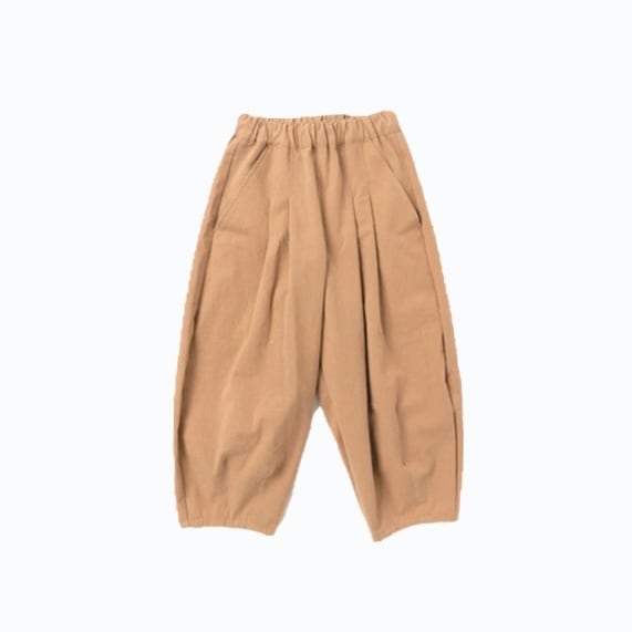 mimi 2点 25AW】mimi poupons(ミミプポン)ツータックパンツ BEIGE(8y/10y