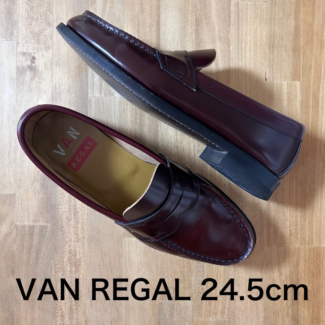 美品 REGAL ローファー 24.0 ビジネス シューズ 革靴 ヴァンプ 茶（美 