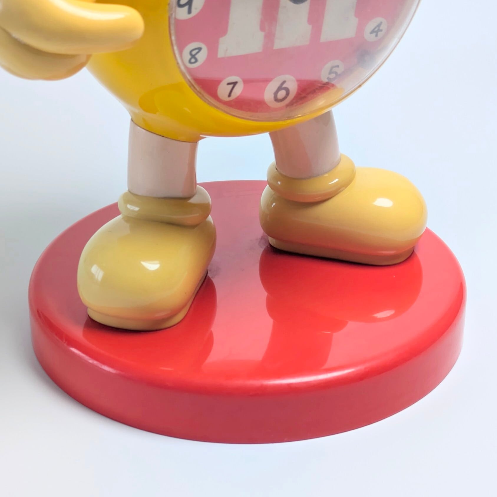 ☆ VINTAGE 90' JUNK ☆【 m&m's  ( エムアンドエムズ ) 】Alarm Bedside Clock Yellow / 目覚まし時計 / アラームクロック 〚アメリカン雑貨 アメトイ〛