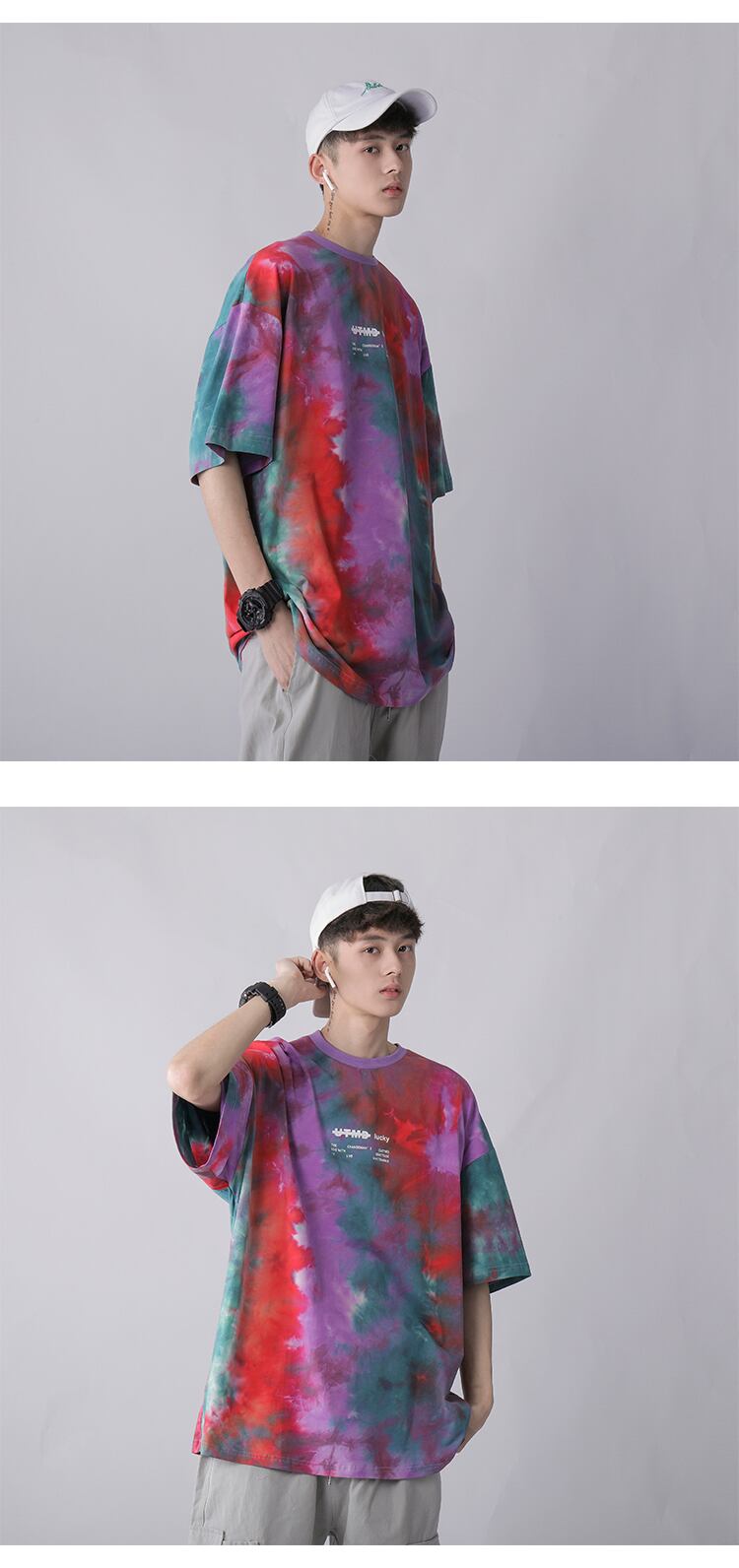 全2色 Tシャツ カットソー タイダイ カジュアル おしゃれ