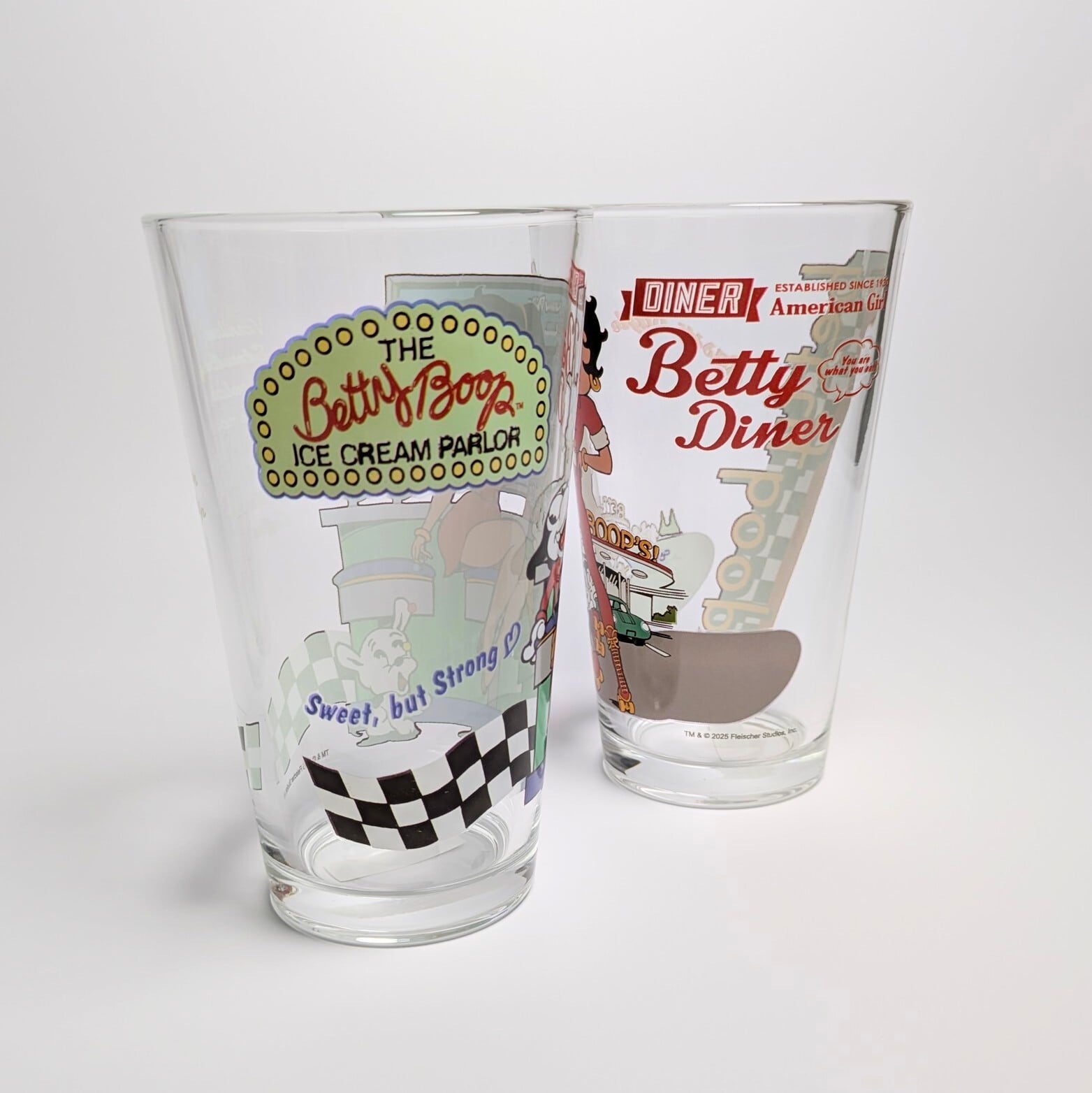 ♧【 AMERICAN PAIR GLASS / ペアグラス 】 『 Betty Boop ( ベティ・ブープ ) 』ガラス / コップ / ペアグラスセット 〚アメリカン雑貨 アメトイ〛