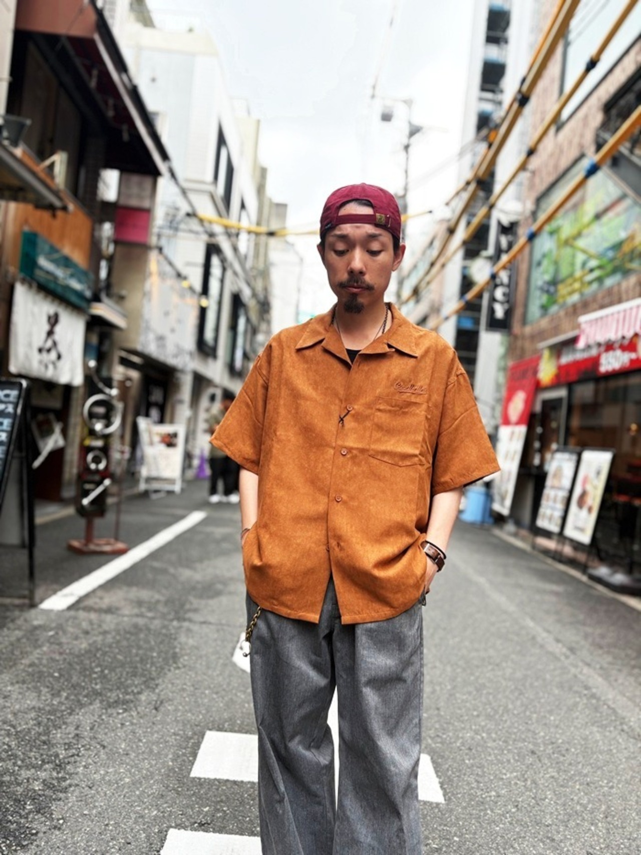 GOOD HELLER / FAUX SUADE S/S SHIRT / スエードシャツ / BROWN / GH-26SS029 - 1