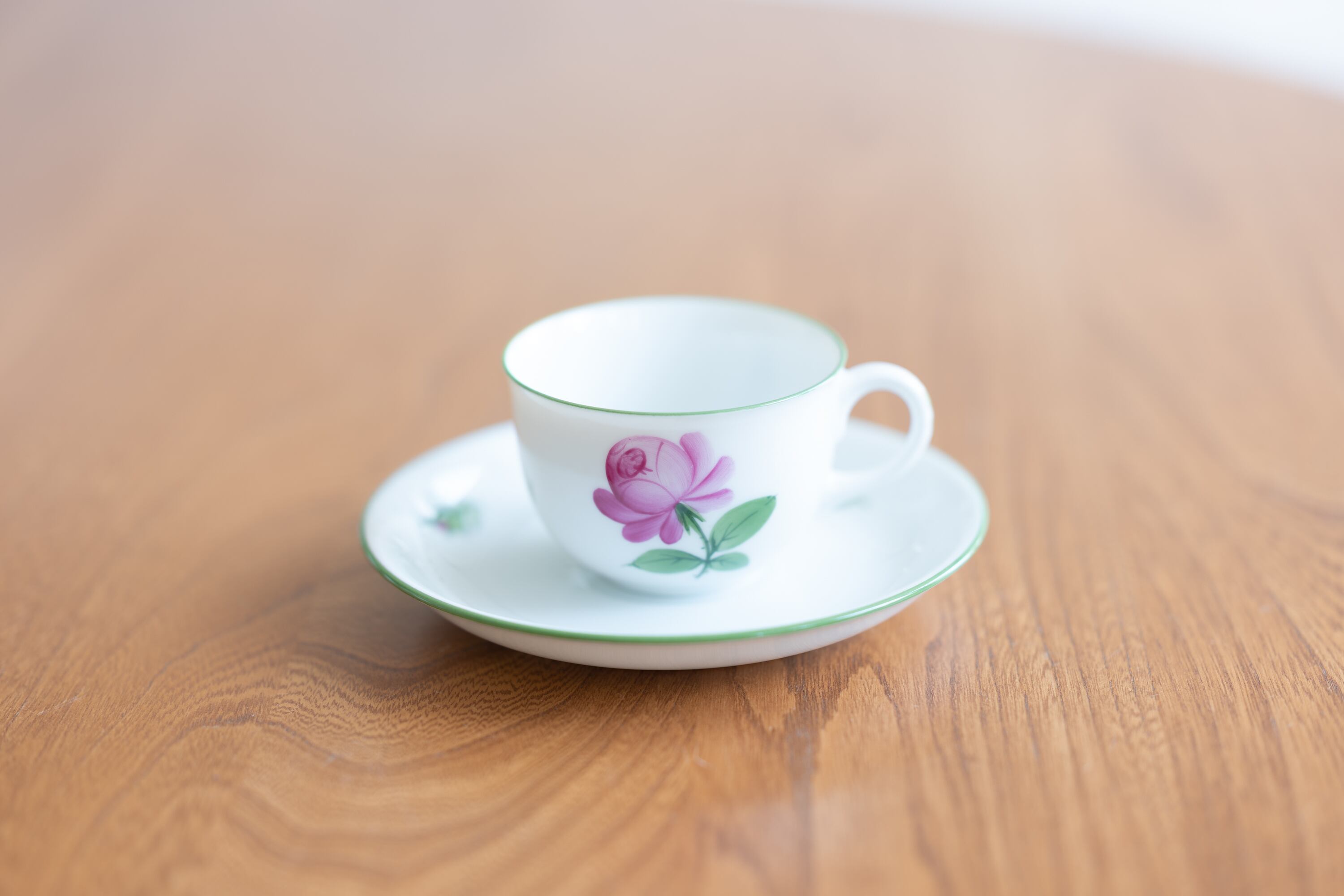 オーストリア アウガルテン デミタスカップ&ソーサー1客 オールドウインナーローズパターン