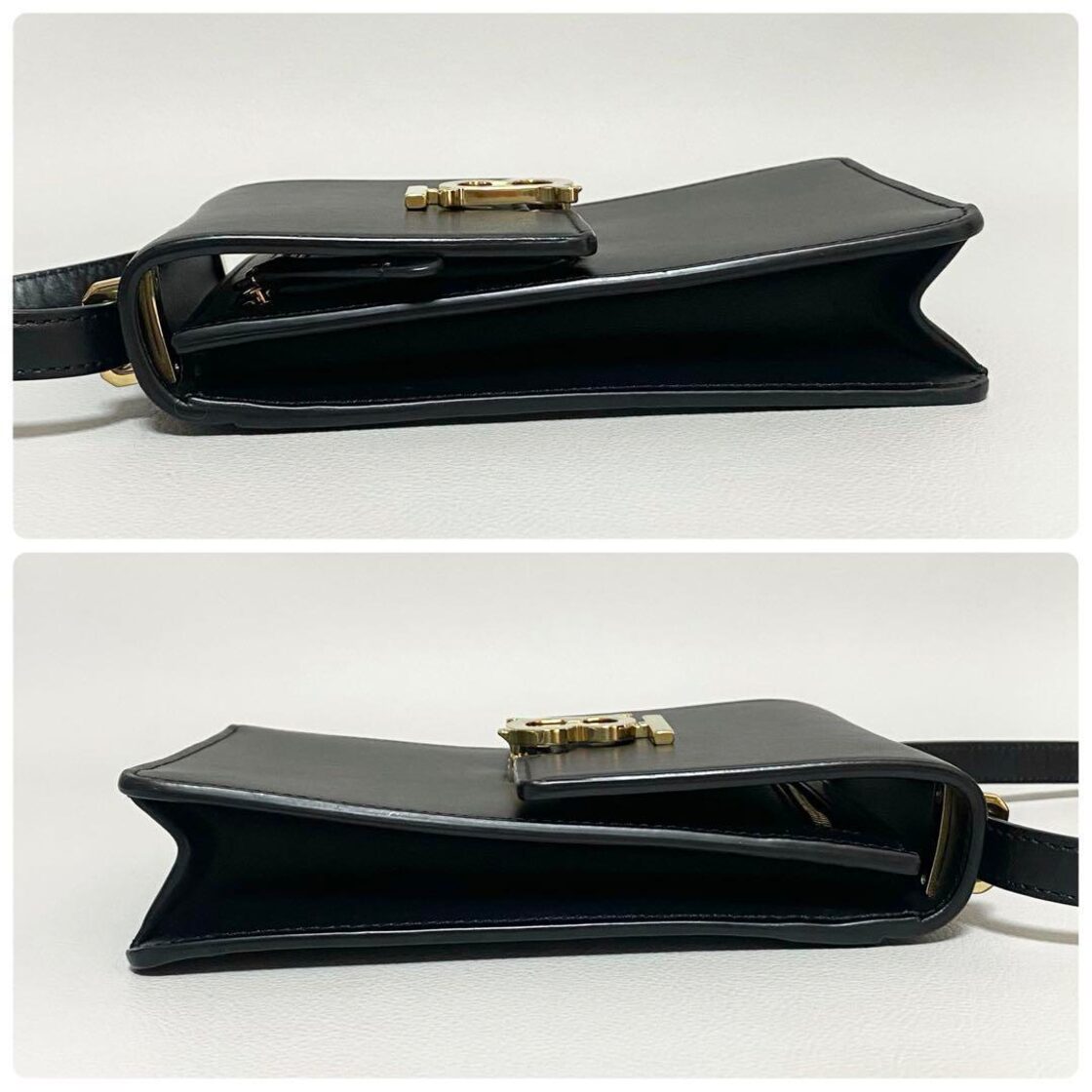 BURBERRY /TB ロビンバッグ ショルダーバッグ ブラック ゴールド金具 