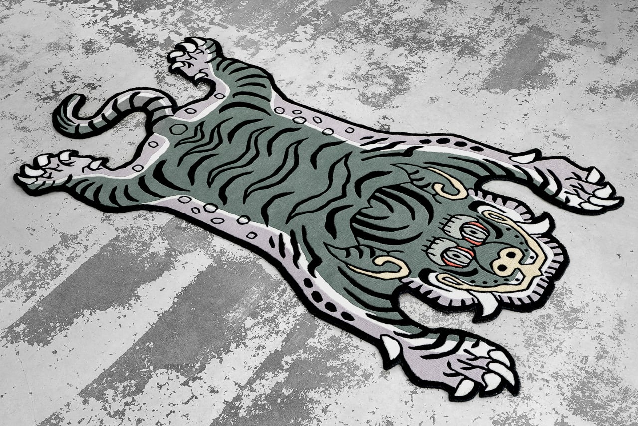 Tibetan Tiger Rug 《Lサイズ•ウール・オリジナル2・アラジングリーン