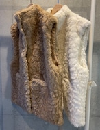 【新作5%OFF・3日間】High-neck Fur Vest_2colors