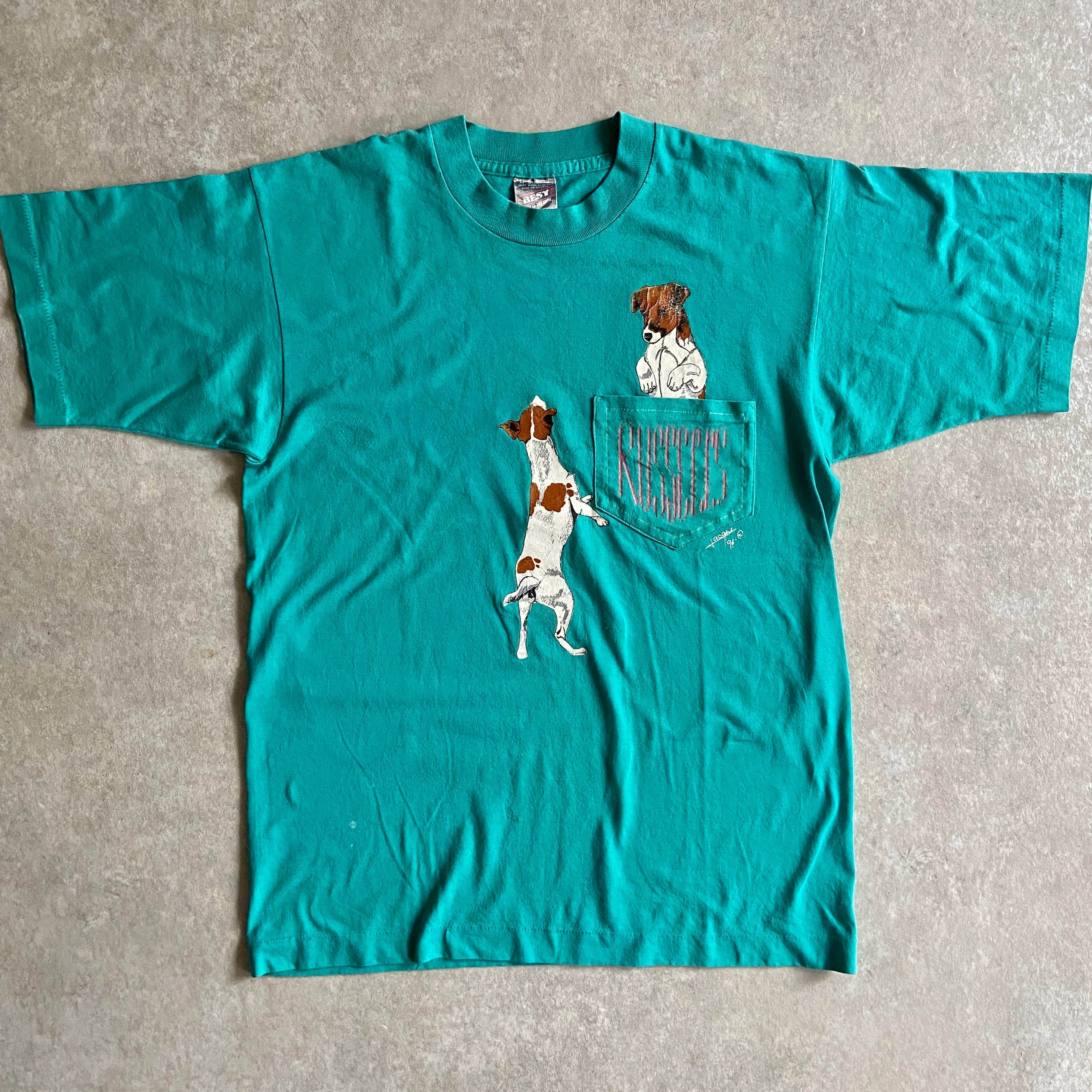 1990s Jack Russell Terrier Pocket Tee M