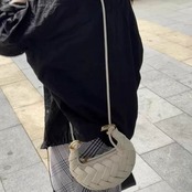 編み込み ハーフムーン ハンドバッグ  90003