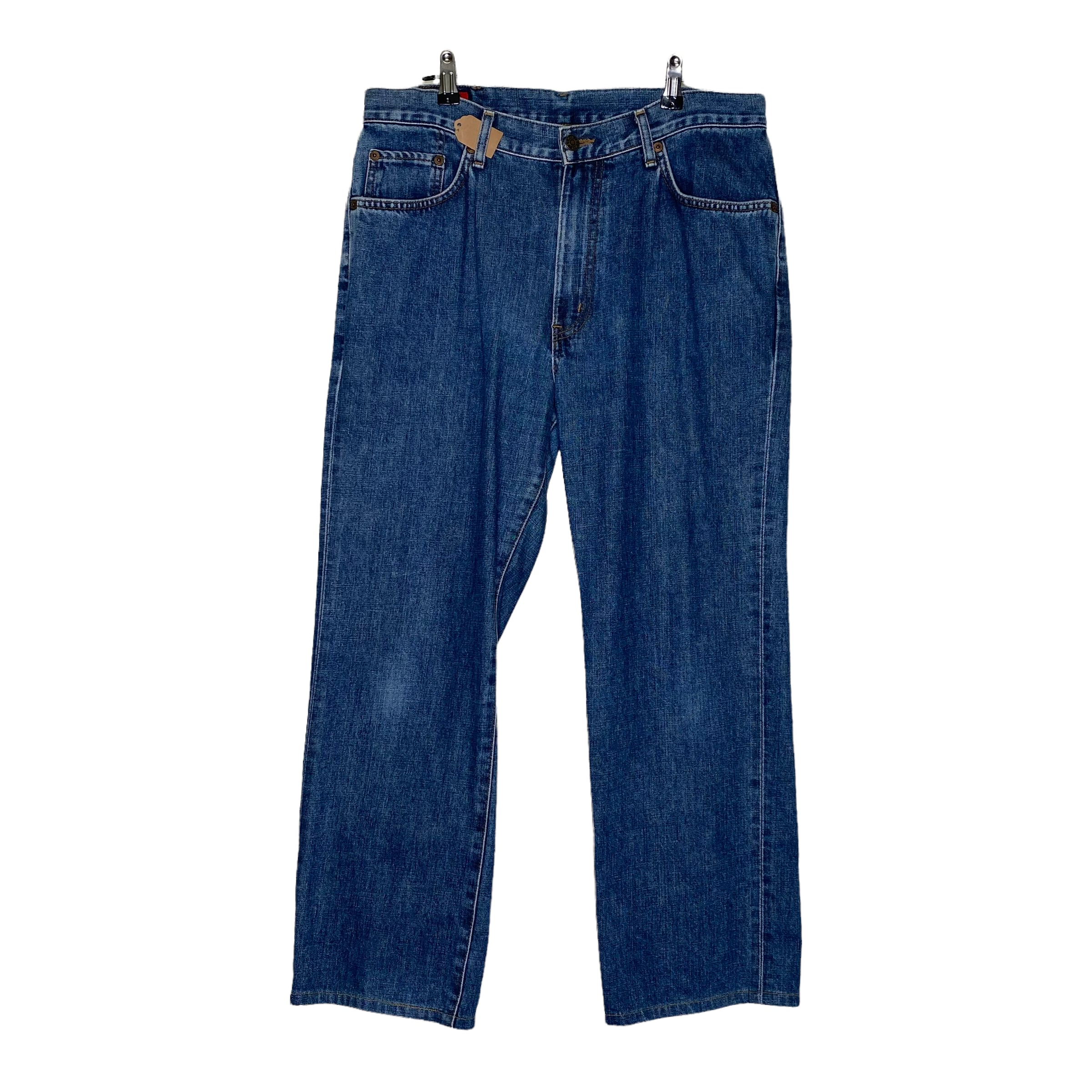 美品 LEVIS 503 牛革パッチ ヒゲ ワイド デニム パンツ 34