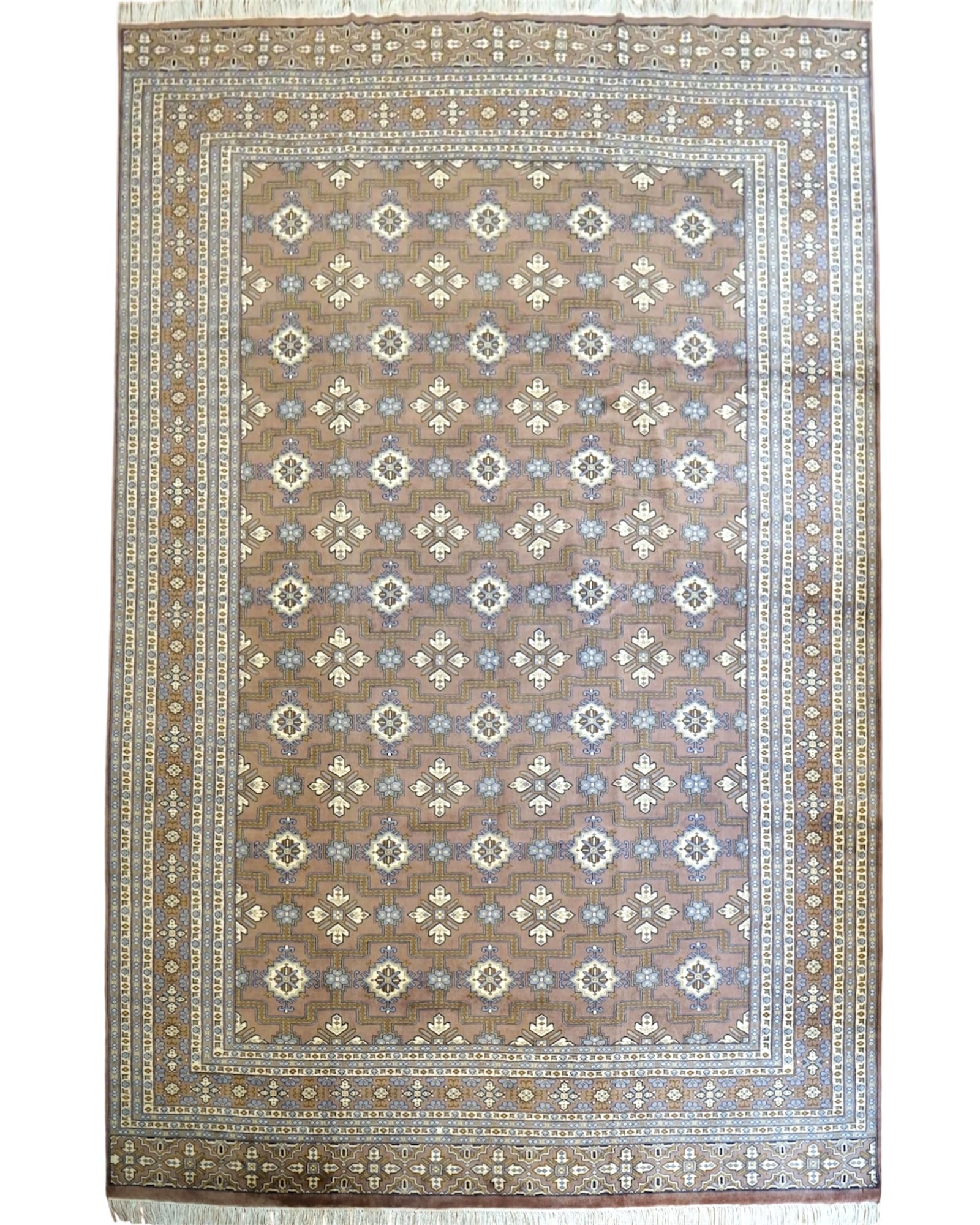 ペルシャ手織り絨毯 タブリーズ産 50RAJ 96×62cm 「マヒ文様」｜ウール