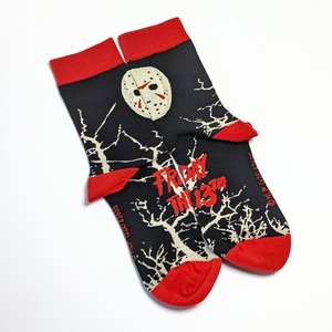 ♧【 crew socks / クルーソックス 】Friday the 13th（ 13日の金曜日 ）『 ジェイソン 』 /  靴下 / ソックス〚アメリカン雑貨 アメトイ〛